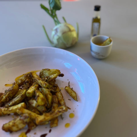 KOHLRABI POMMES MIT 360° MAYO