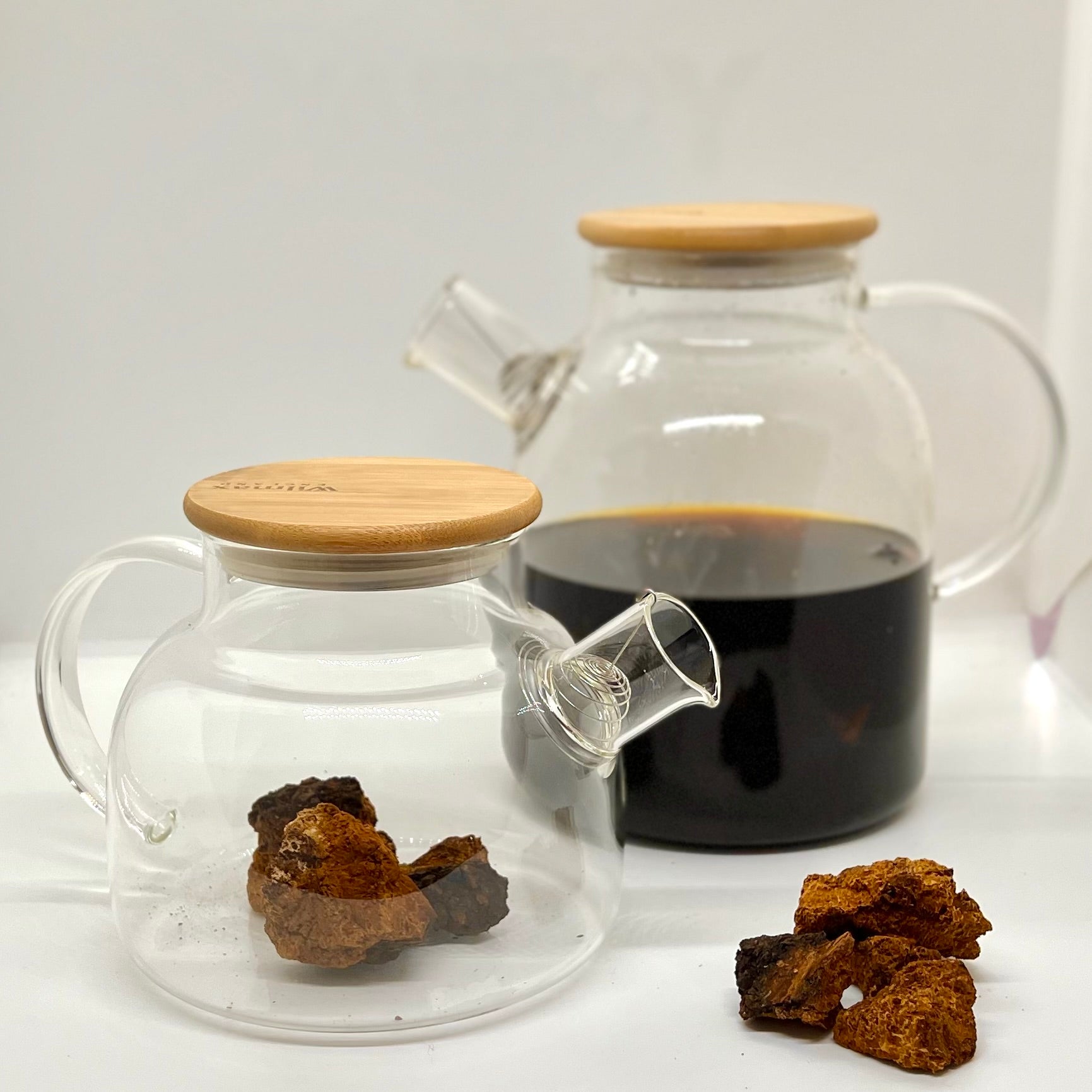 Chaga Ritual Set 360° CHAGA RITUAL-SET – Chaga Tee Set mit Würfeln & Glaskanne – 360 ...