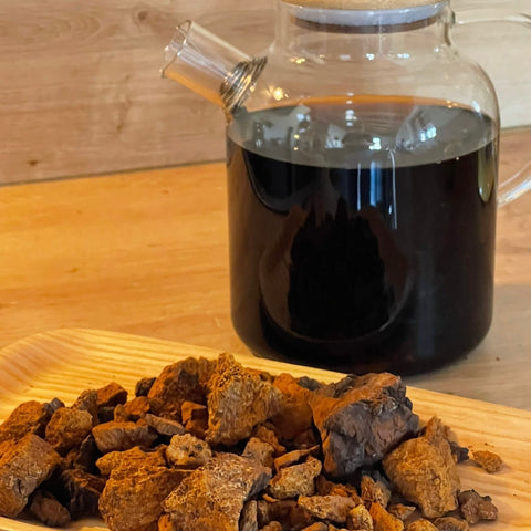Chaga Ritual Set 360° CHAGA RITUAL-SET – Chaga Tee Set mit Würfeln & Glaskanne – 360 ...